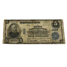 1913 Large $5 Bill