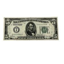 1928 Five Dollar Bill