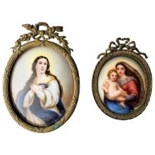 Two Continental Porcelain Miniatures