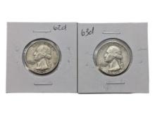 Lot of 2 Quarters - 1962-D & 1963-D