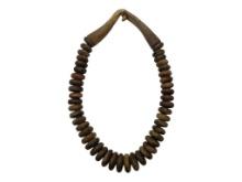 Graduated Wood Bead Necklace