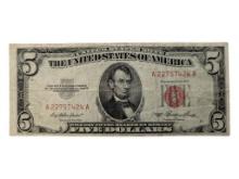 1953 $5 Bill - Red Seal