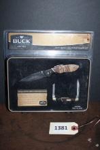 Buck Knife-Ebony & Burlwood Handle, New in package