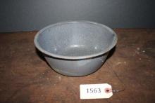 Grey enamel bowl