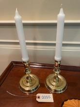 Williamsburg Virginia Metalcrafters Brass Candlesticks and candles