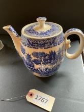 Rare Blue Willow Tea Pot