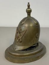 ANTIQUE IMPERIAL RUSSIAN MILITARY HELMET INK WELL