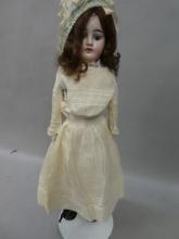 Antique German Unmarked Bisque Head Soft Body Doll
