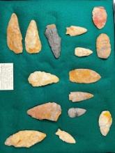 A Group of 15 Fine Flints and Blades (Longest 4-1/4")
