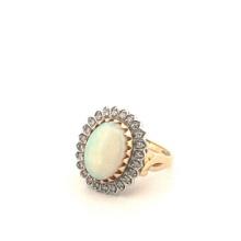 Opal and Diamond Ring flower shape