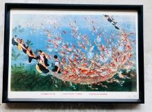 Vintage Chinese Poster "The Commune's Fish Pond"