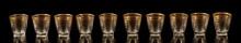 Set of 10 Gilt Shotglasses 1 Vintage Barware