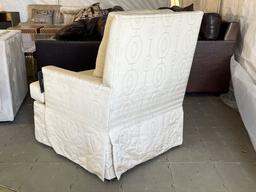 TCS Designs Upholstered In Kravet Couture Silk Fabric Side Chairs