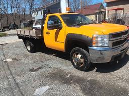 2008 Chevy Duramax 3500 single cab flat bed truck