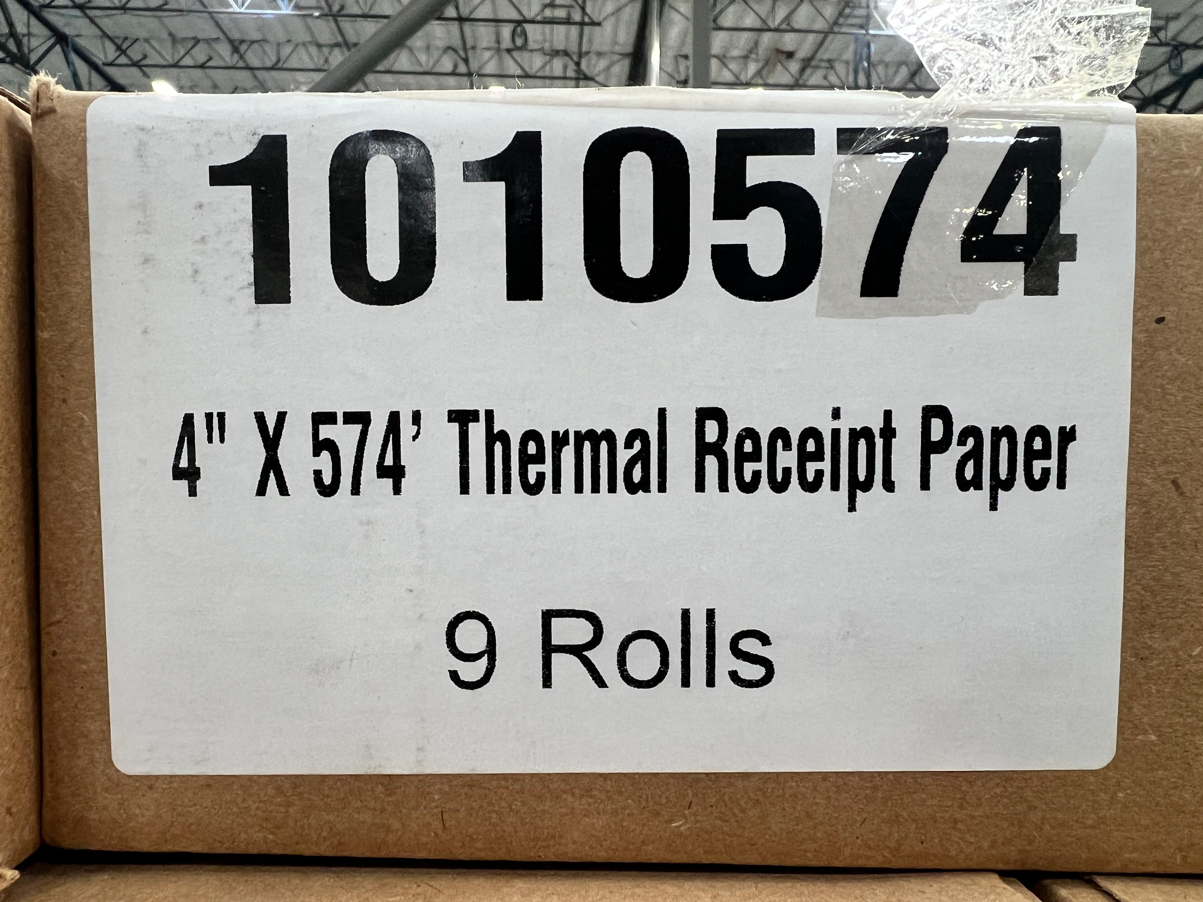 Thermal Receipt Paper 4" X 574'