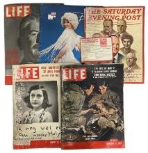 Lot of 5 | Life, Saturday Evening Post, and Dolly Magazines