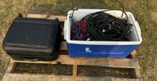 LAPTOP CASE, ICE CHEST AND ELECTRICAL WIRE