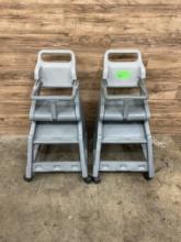 (2) Count Rubbermaid High Chairs