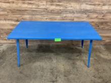 Blue Metal Table