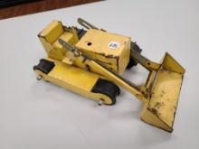 Vintage pressed steel STRUTCO Yellow front end loader toy