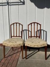 Pair of Hepplewhite Inlaid Chairs