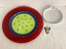 Decorative Tray, Ornament Dish, Ceramic Angel