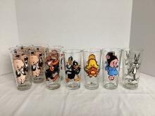 Eleven 1973 Warner Bros. Pepsi Looney Tunes Collectors Glasses