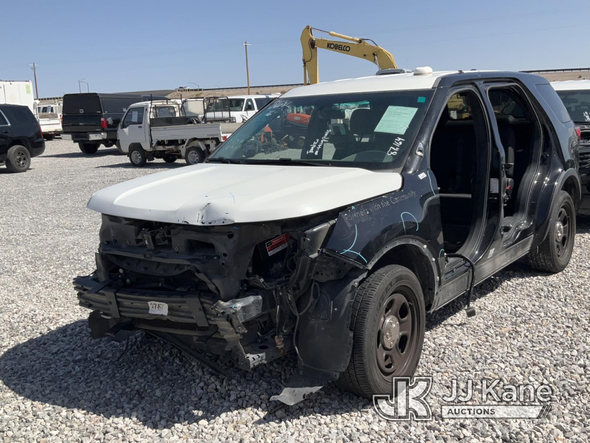 (Las Vegas, NV) 2016 Ford Explorer AWD Police Interceptor Towed In, Missing Parts Jump To Start, Run