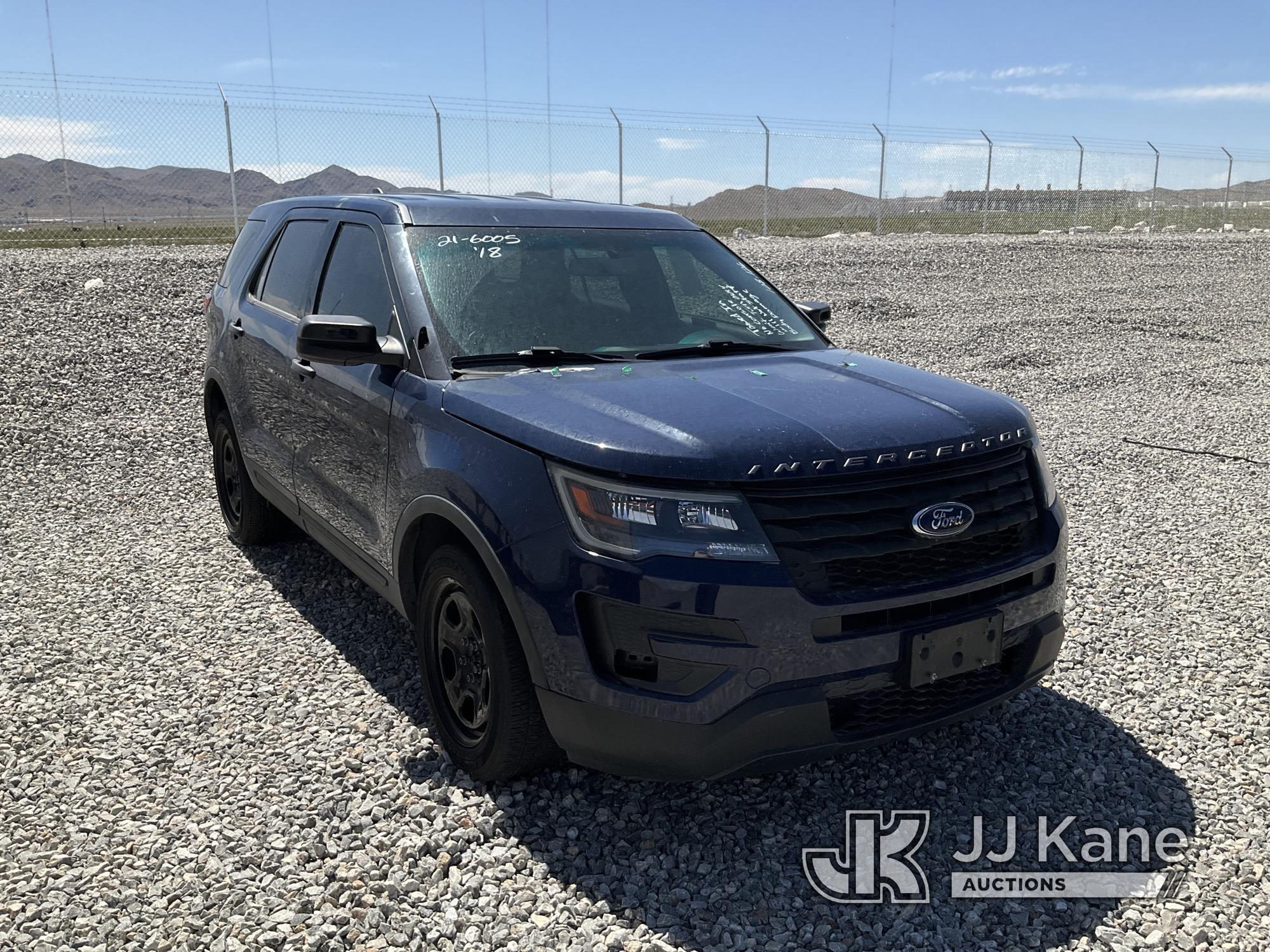 (Las Vegas, NV) 2018 Ford Explorer AWD Police Interceptor Towed In, No Console Body Damage, Does Not