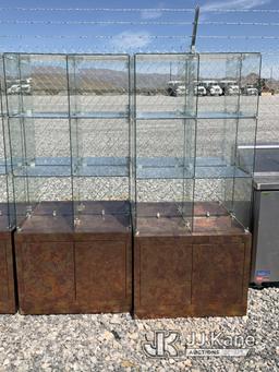 (Las Vegas, NV) (2) Glass Display Cases NOTE: This unit is being sold AS IS/WHERE IS via Timed Aucti