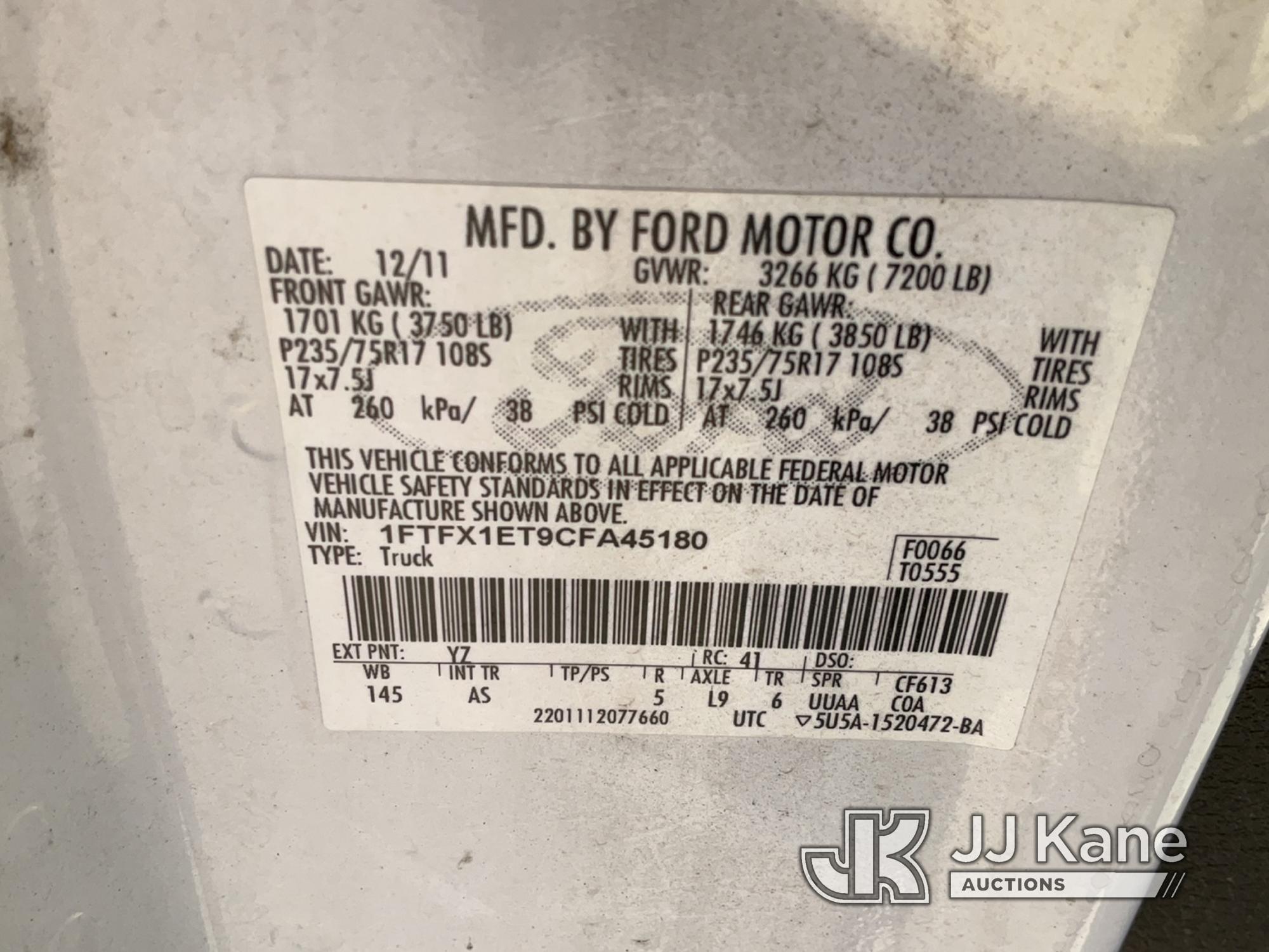 (South Beloit, IL) 2012 Ford F150 4x4 Extended-Cab Pickup Truck Runs & Moves) (ABS Light On, Brake L