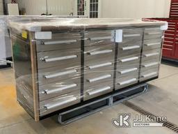 (South Beloit, IL) 2023 Steelman 7ft Work Bench With 20 Drawers NOTE: This unit is being sold AS IS/
