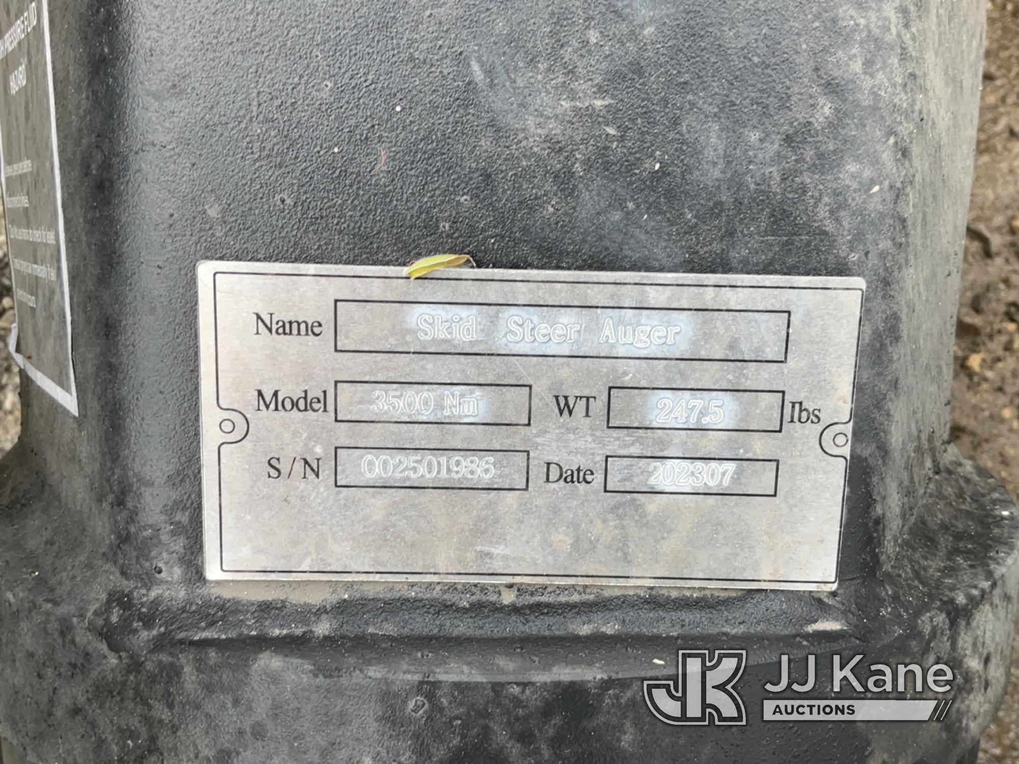 (South Beloit, IL) 2023 Greatbear Skid Steer Auger With Three Bits (New/Unused) NOTE: This unit is b