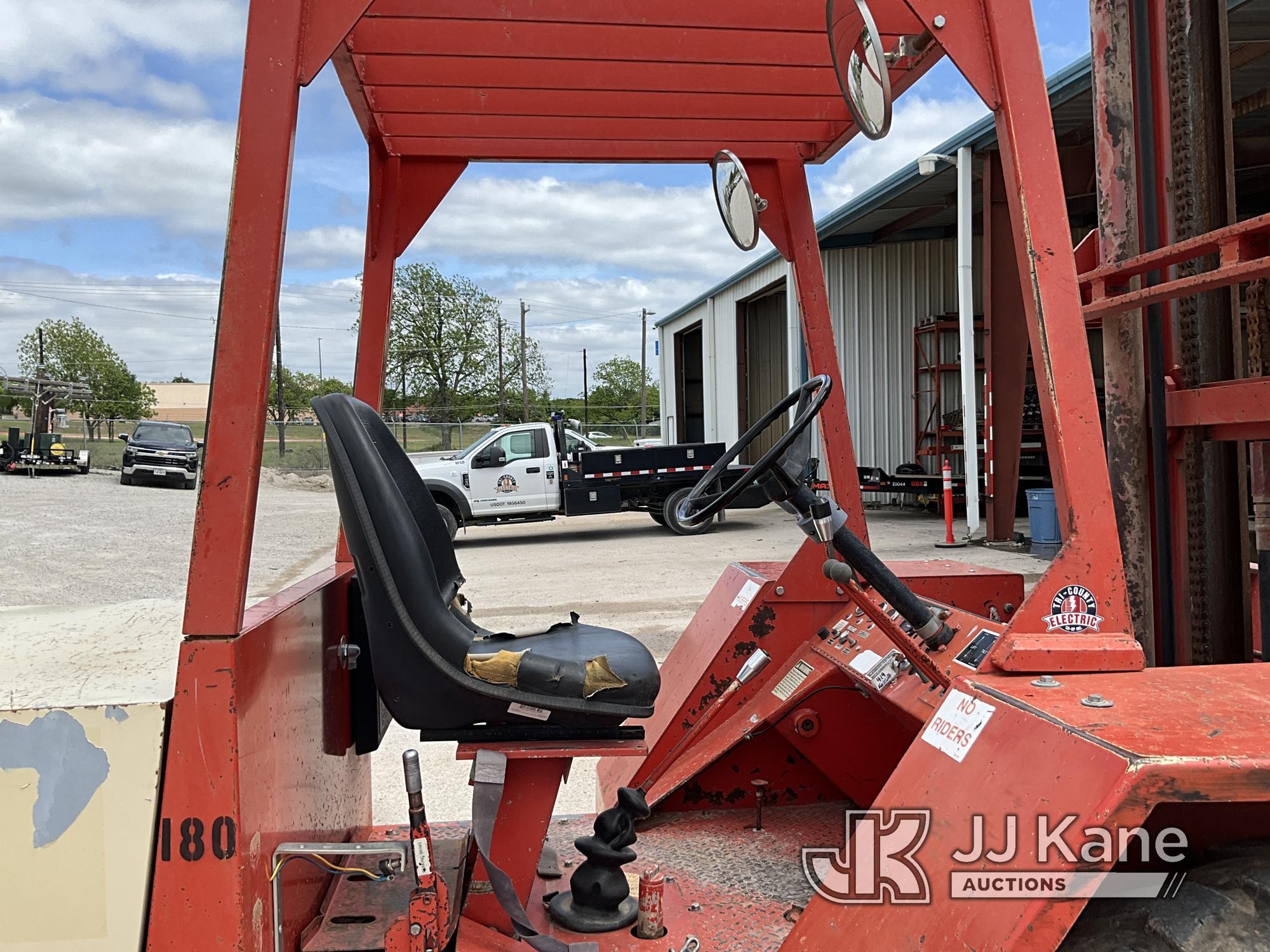 (Azle, TX) 1992 Manitou T802TC-D Rough Terrain Forklift, Cooperative owned Runs, Moves And Operates,