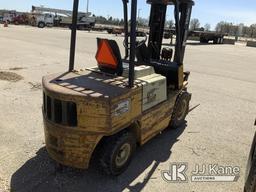 (Kansas City, MO) 1986 Yale GDP050 Solid Tired Forklift Not Running, Condition Unknown