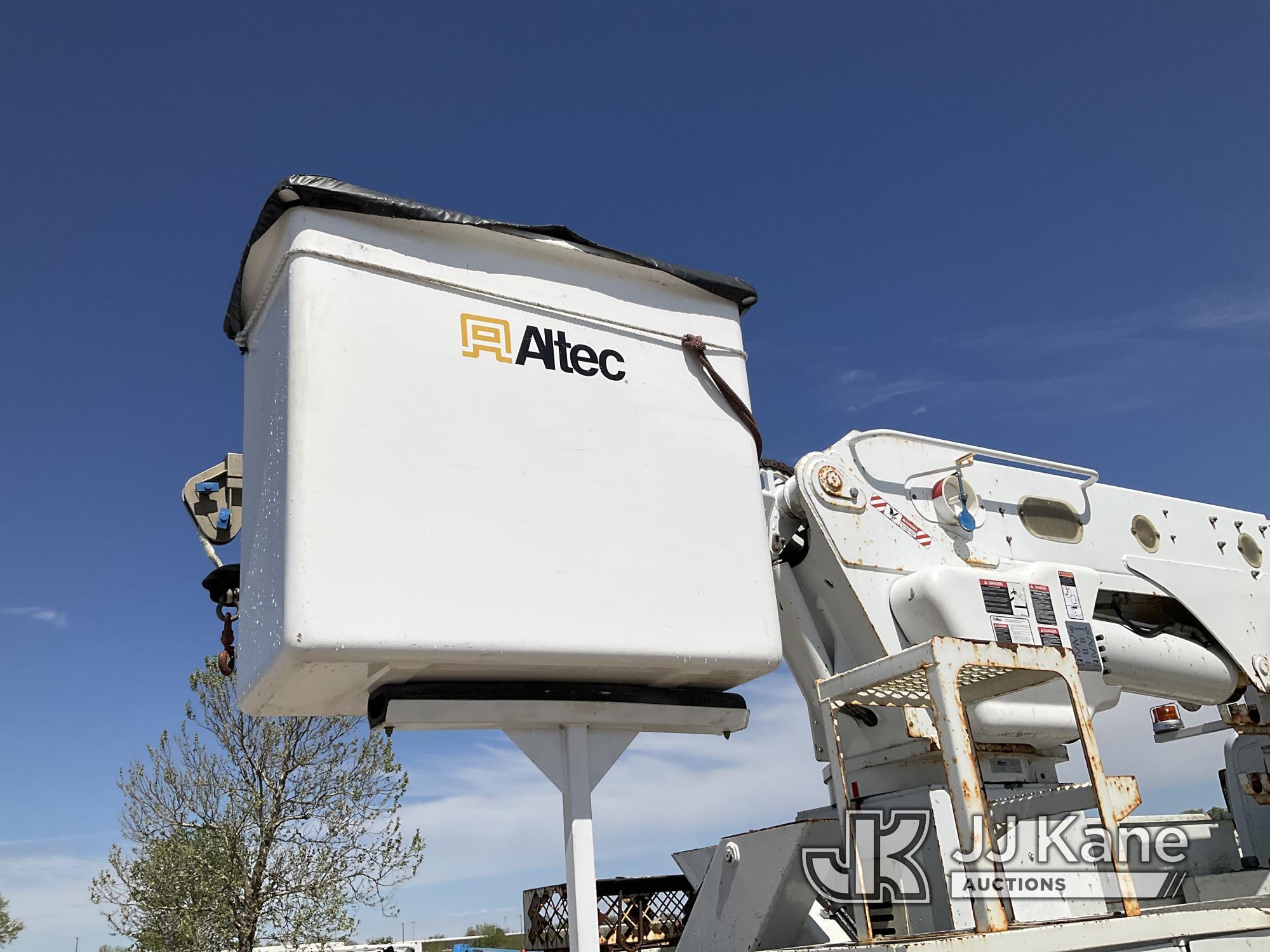 (Kansas City, MO) Altec AM55E-MH, Over-Center Material Handling Bucket rear mounted on 2014 Internat