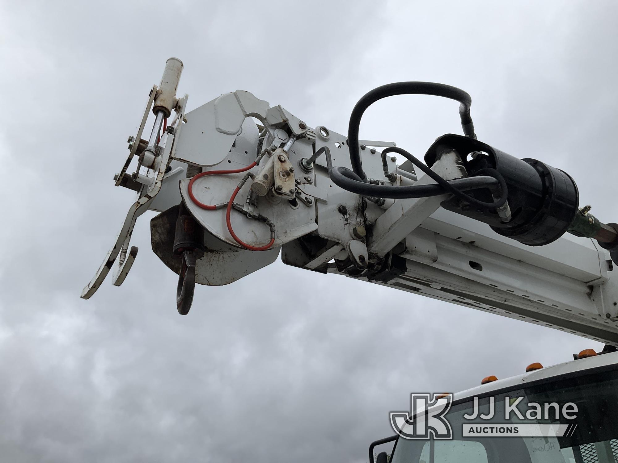 (Kansas City, MO) Altec DM47-TR, Digger Derrick rear mounted on 2014 Freightliner M2 106 Utility Tru