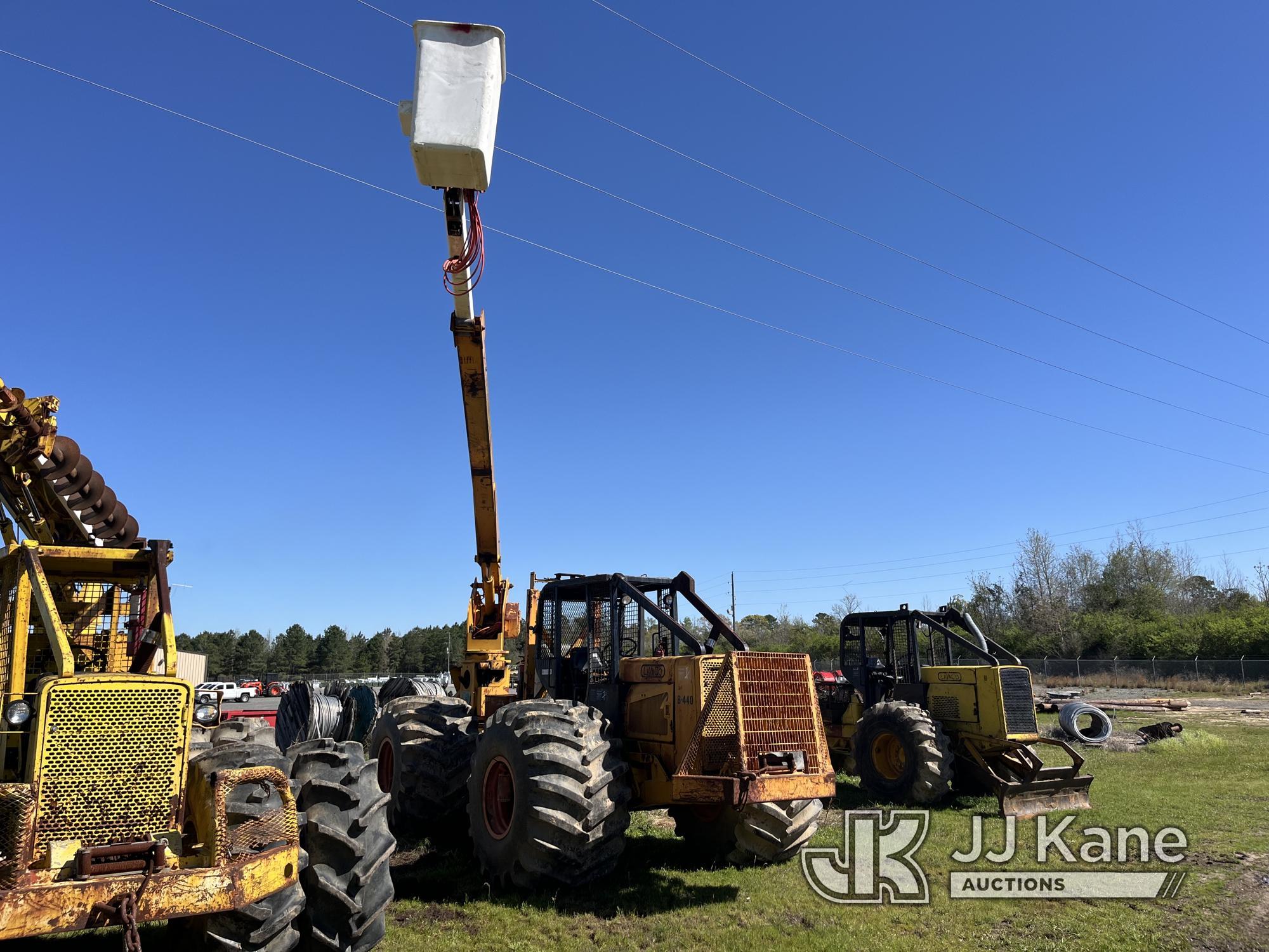 (Homer, LA) Telelect TE-422, Bucket Truck rear mounted on LaVaCo B-440 Rubber Tired Skidder Runs, Mo