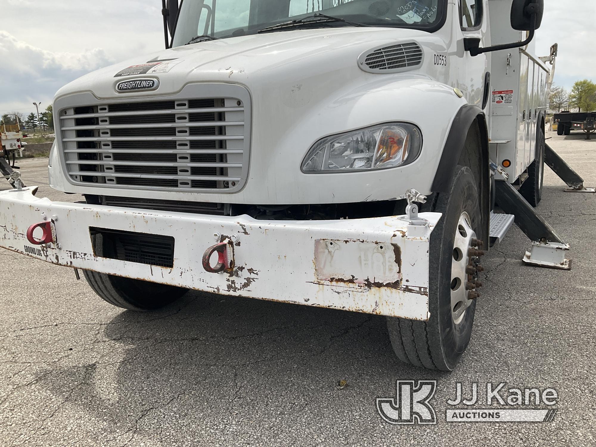 (Kansas City, MO) Altec DC47-TR, Digger Derrick rear mounted on 2013 Freightliner M2 106 4x4 Utility