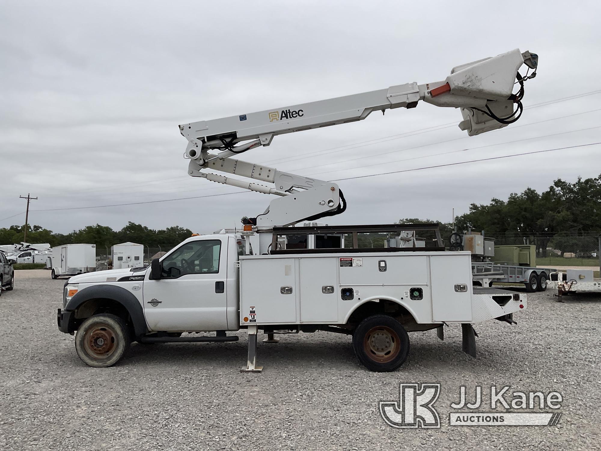 (Johnson City, TX) Altec AT40-MH, Articulating & Telescopic Material Handling Bucket Truck mounted b