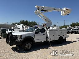 (Azle, TX) Altec AT41M, Articulating & Telescopic Material Handling Bucket Truck mounted behind cab