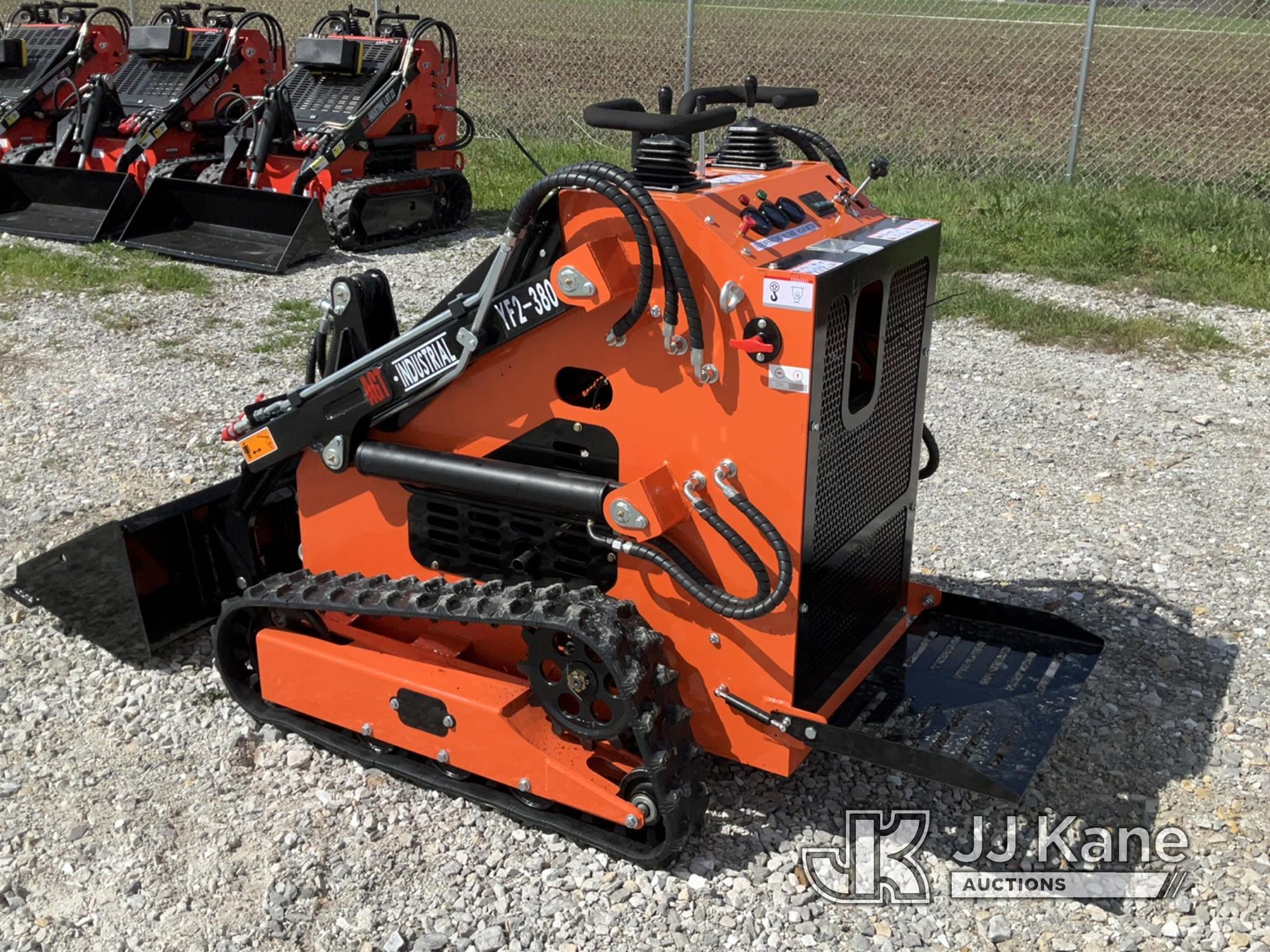 (Hawk Point, MO) 2023 AGROTK YF2-380 Walk-Behind Tracked Skid Steer Loader New/Unused.