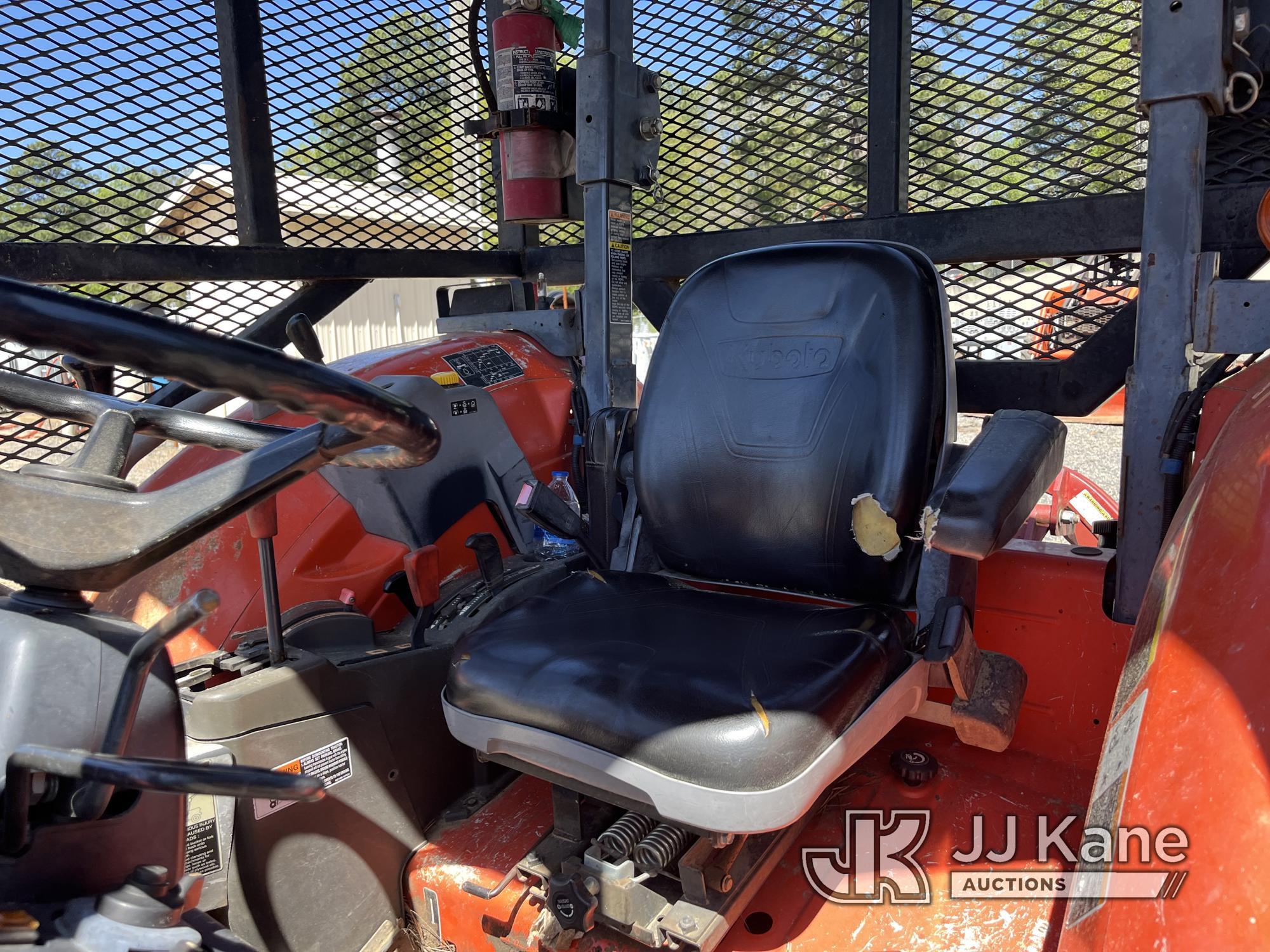 (Farmerville, LA) Kubota M9960 Tractor Loader Runs, Moves & Operates) (Mower Attachment Not Included