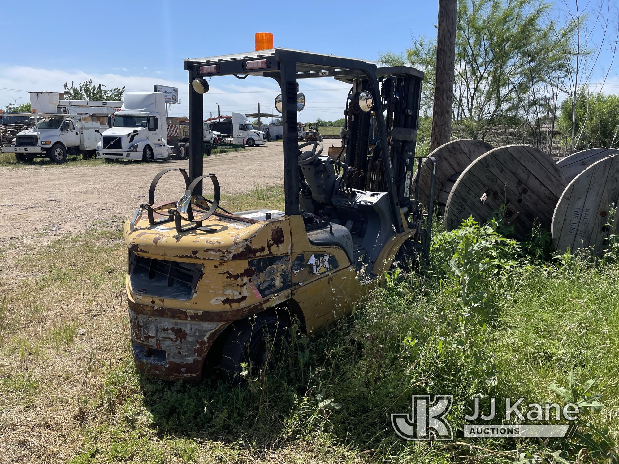 (San Antonio, TX) 2008 Caterpillar P60002 Solid Tired Forklift Not Running, Condition Unknown