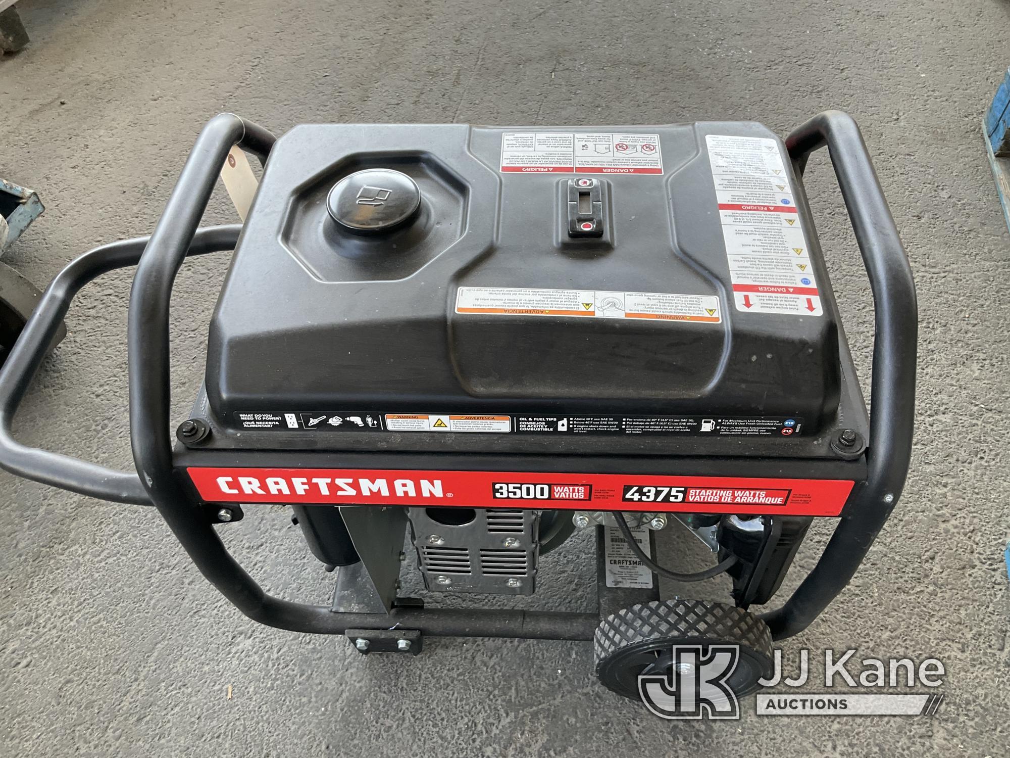 (Jurupa Valley, CA) Craftsman 3500 Generator (Used) NOTE: This unit is being sold AS IS/WHERE IS via