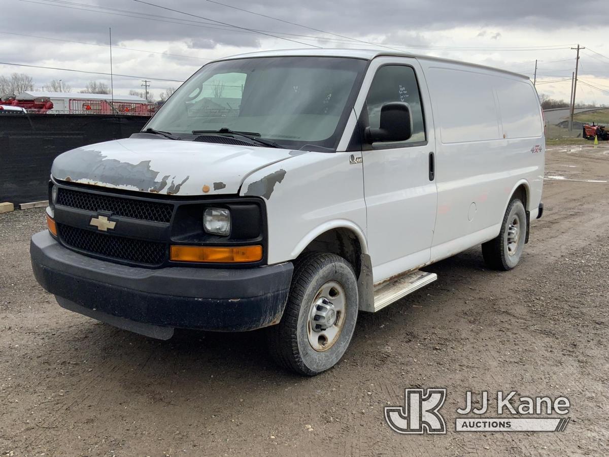 (Charlotte, MI) 2010 Chevrolet Express G2500 Cargo Van Runs, Moves, Jump to Start, Rust