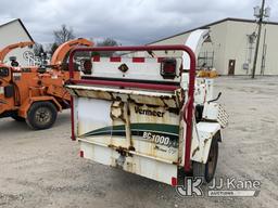 (Fort Wayne, IN) 2013 Vermeer BC1000XL Chipper (12in Drum), trailer mtd. NO TITLE) (Runs & Operates