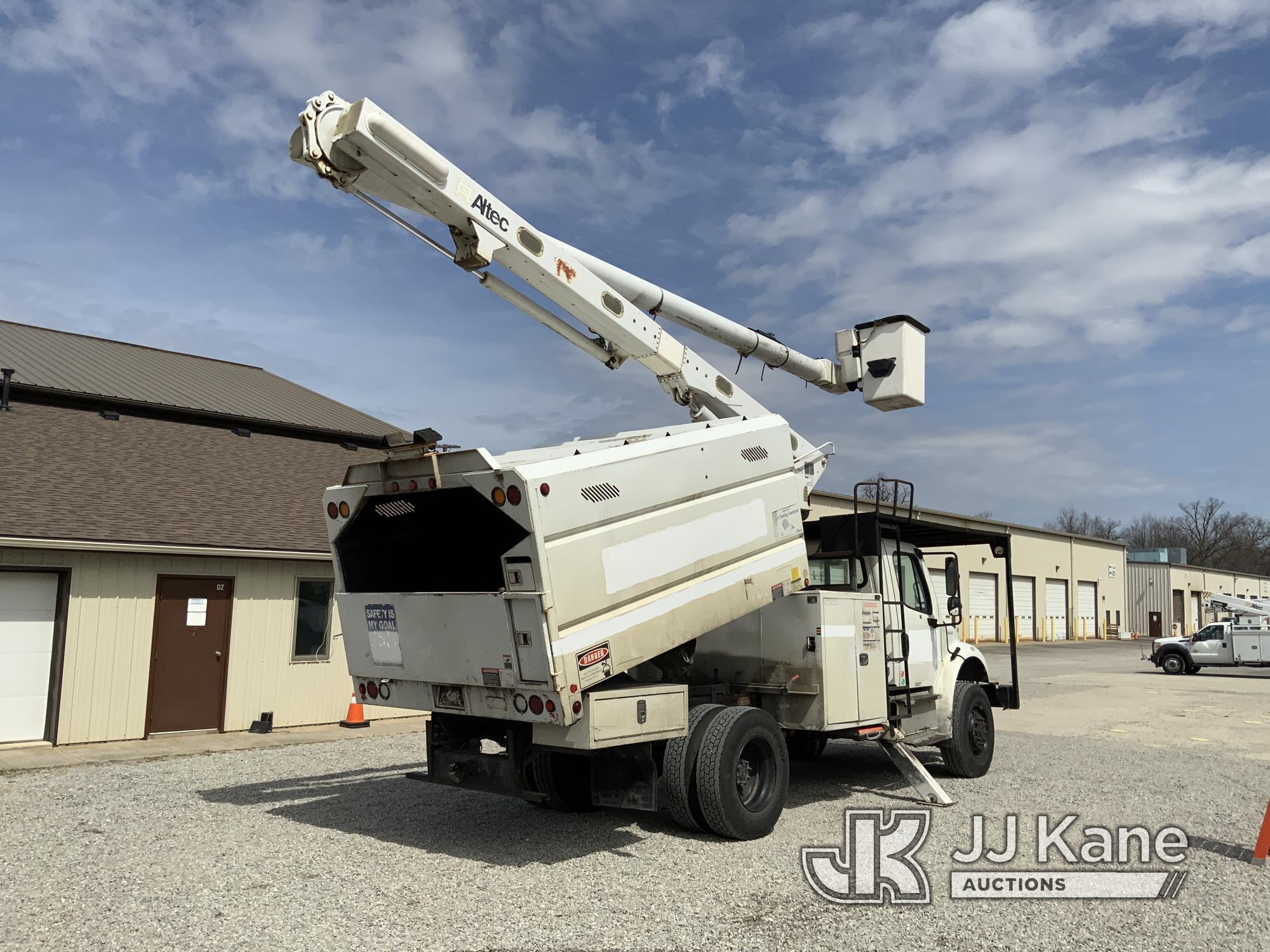 (Fort Wayne, IN) Altec LR756, Over-Center Bucket Truck mounted behind cab on 2014 Freightliner M2 10