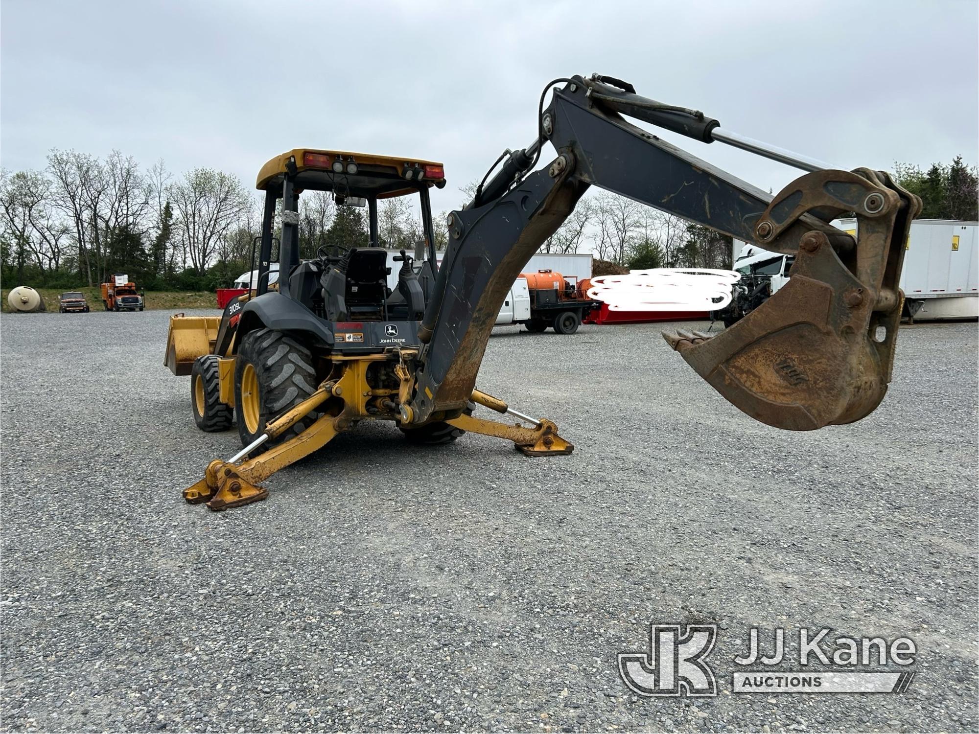 (Hagerstown, MD) 2016 John Deere 310SL Tractor Loader Backhoe Runs, Moves & Operates, Warning Light