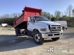 (Houston, PA) 2013 Ford F750 Dump Truck Runs, Moves & Operates) (Check Engine Light On, Rust & Body